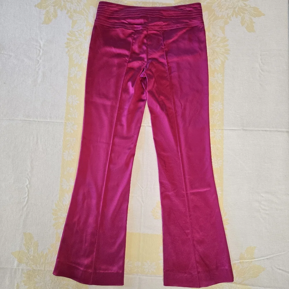 Escada Mid/Low Rise Satin Finish Pants - Picture 3 of 13